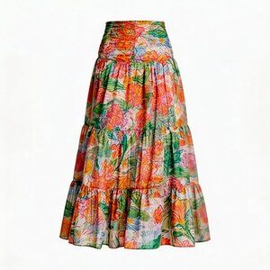 Rails Agatha Tropics Tiered Cotton Maxi Skirt